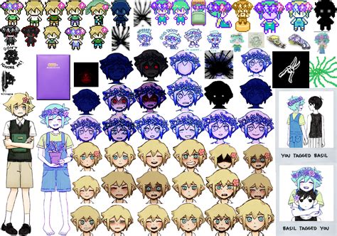 basil sprites|basil sprites omori.